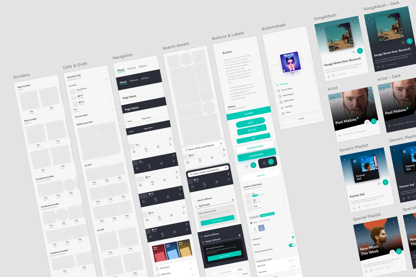 JioSaavn design system components
