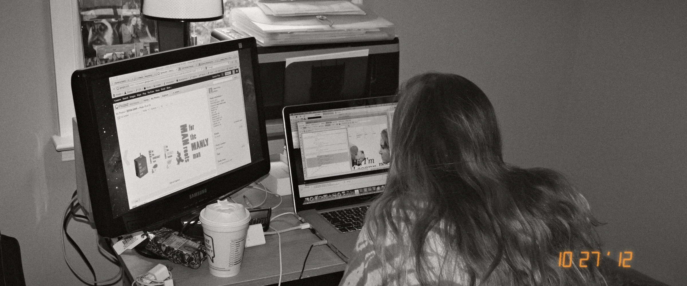 Me in October 2012, building my first portfolio in my first rented home