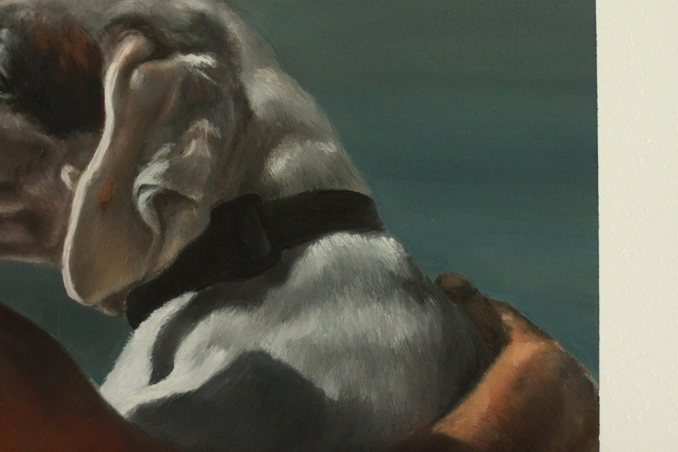Lach and Scout — additional view, oil painting by Leeann Sheely