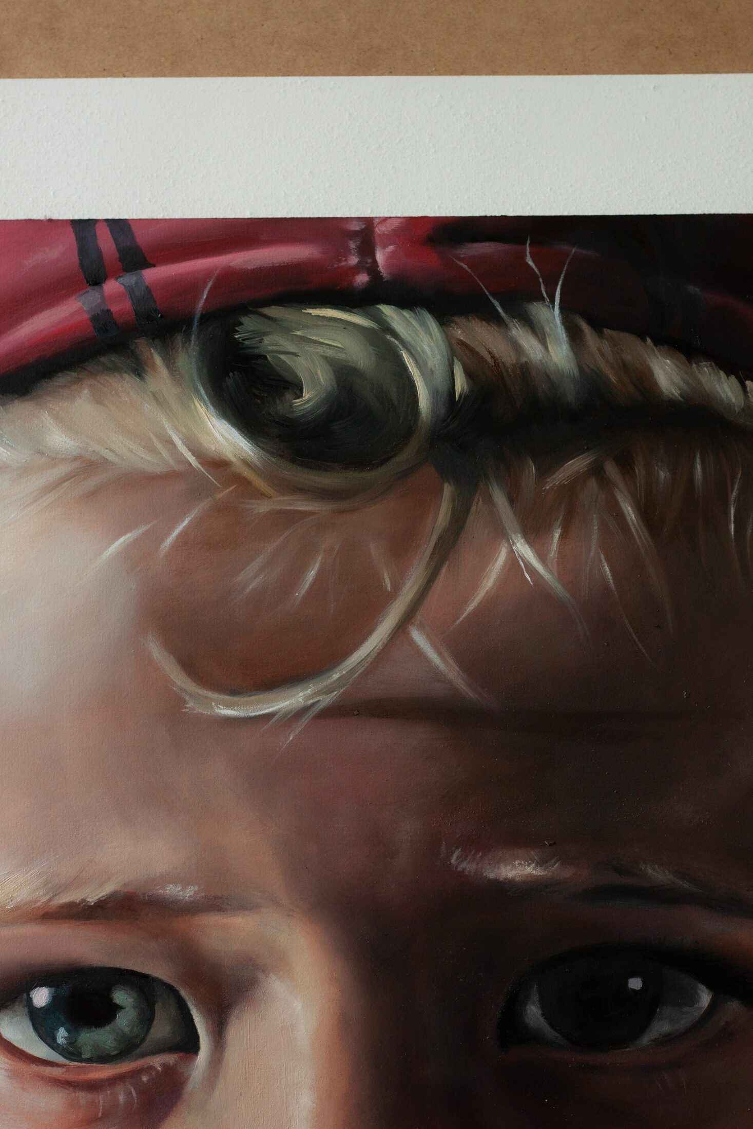 Lach at 5 — additional view, oil painting by Leeann Sheely
