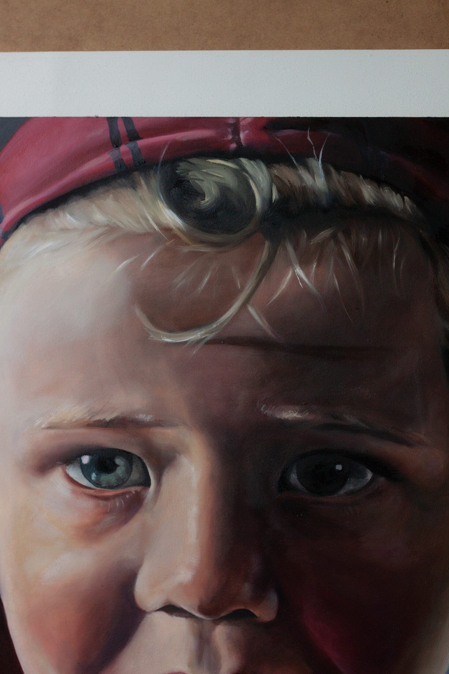Lach at 5 — additional view, oil painting by Leeann Sheely