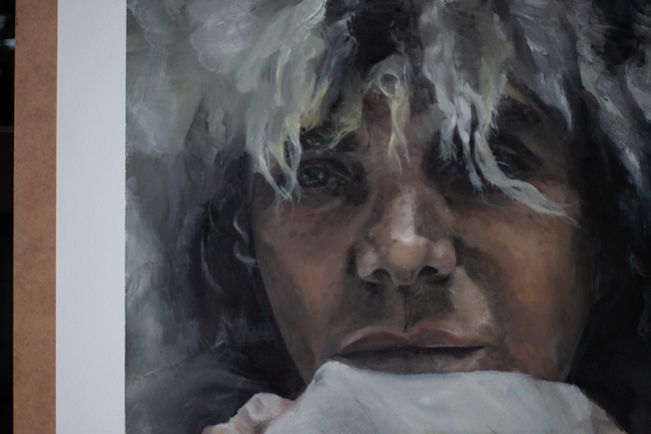 Dino — additional view, oil painting by Leeann Sheely